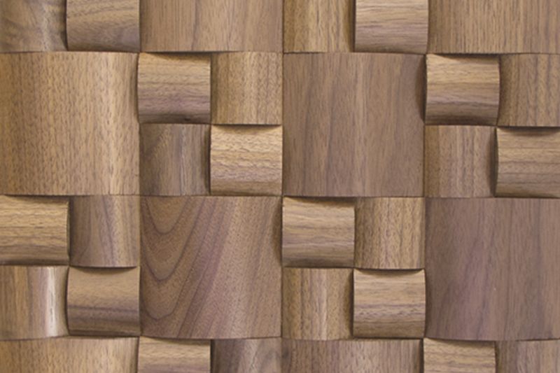 US Walnut Pattern Straw Mesh-mounted Wood Mosaic Wall Tile - Livfloors Collection