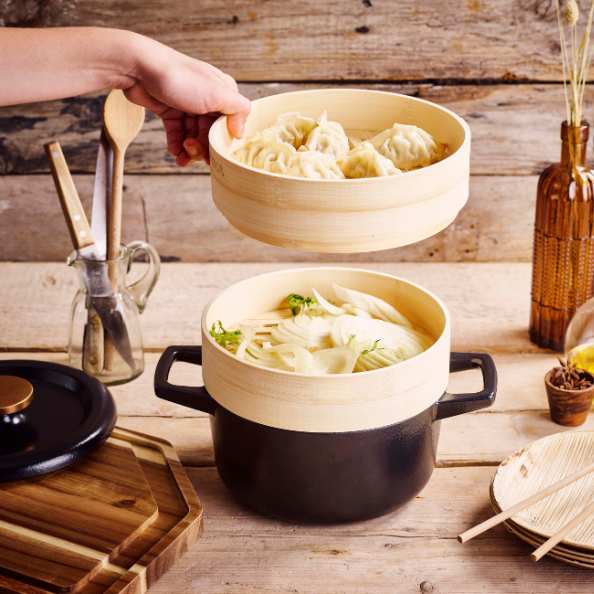 Nori Cast Iron Cocotte with Steamer