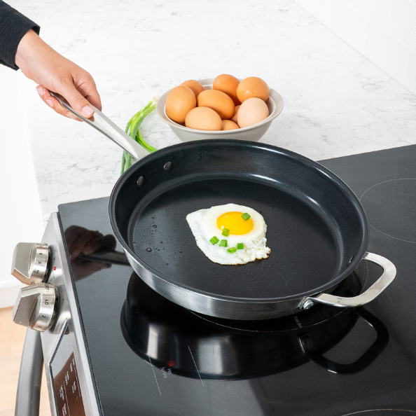 Maestro 5-Ply Stainless Steel Nonstick Frying Pan
