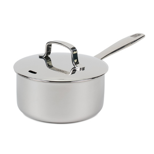 Maestro Tri-Ply Stainless Steel Saucepan with Lid - 1.7 Qt.