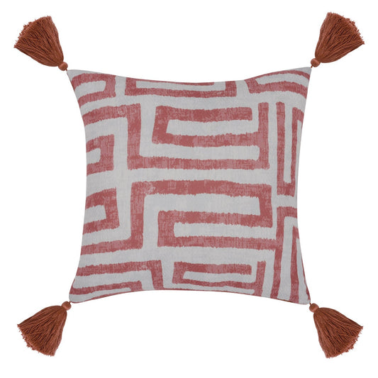 Indoor/Outdoor Kara Red Clay Pillows 20" - Set of 2