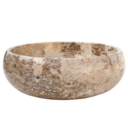 Valencia Travertine Natural Stone Above Vanity Bathroom Sink Polished (D)16" (H)6"