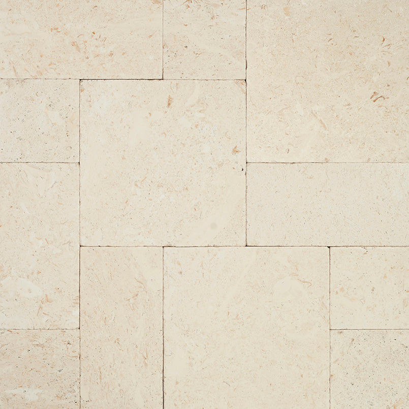 Mayra White Limestone Antique Pattern Tumbled - Full Truckload