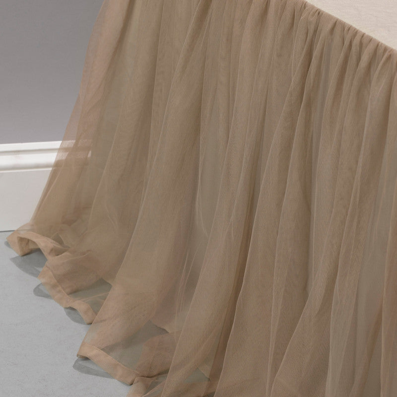 Whisper Sable 20" Gathered Tulle Bedskirt