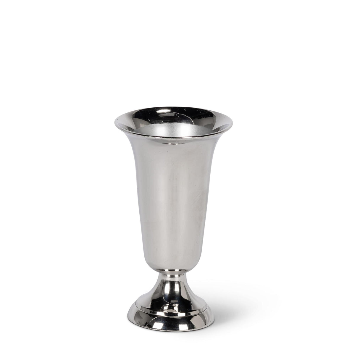 Small Fluted Aluminium Flower Vase, 6"H