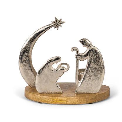 Tabletop Aluminium Nativity Scene, 8.25"L