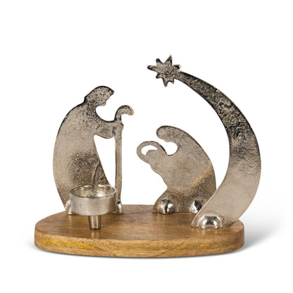 Tabletop Aluminium Nativity Scene, 8.25"L