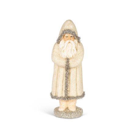 Paper Mache Santa with Tree, 15.25"H