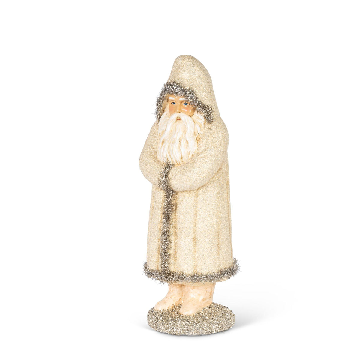 Paper Mache Santa with Tree, 15.25"H