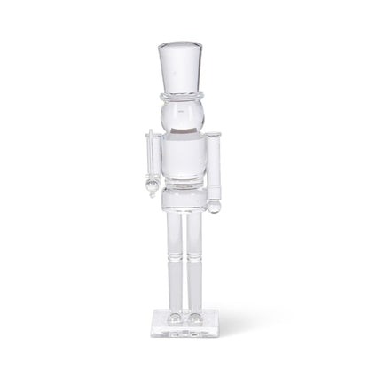 Clear Acrylic Nutcracker, 11.75"H