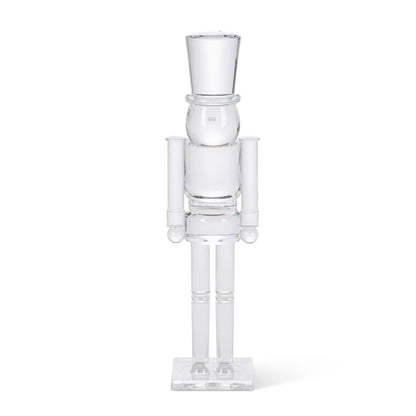 Clear Acrylic Nutcracker, 14.6"H