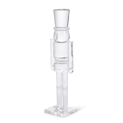Clear Acrylic Nutcracker, 14.6"H