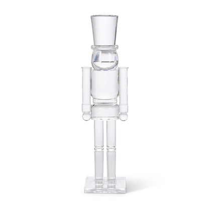 Clear Acrylic Nutcracker, 14.6"H