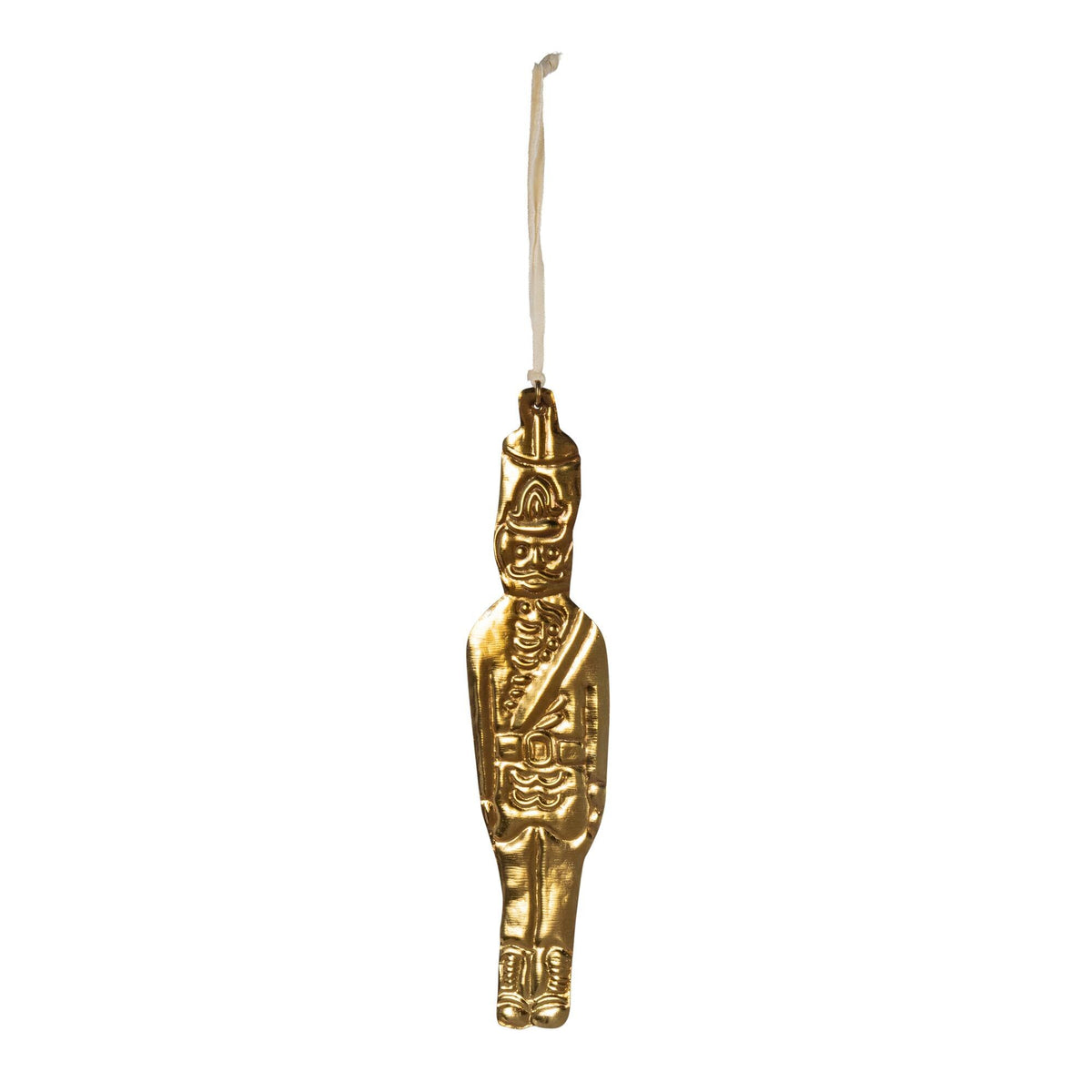 8"H Tabletop Brass Finish Iron Nutcracker Ornament
