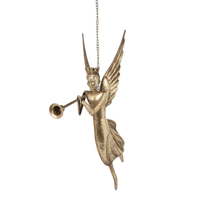 Iron Hanging Angel, 17.3"H