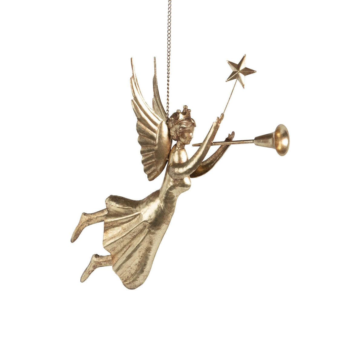 Iron Hanging Angel, 27"H