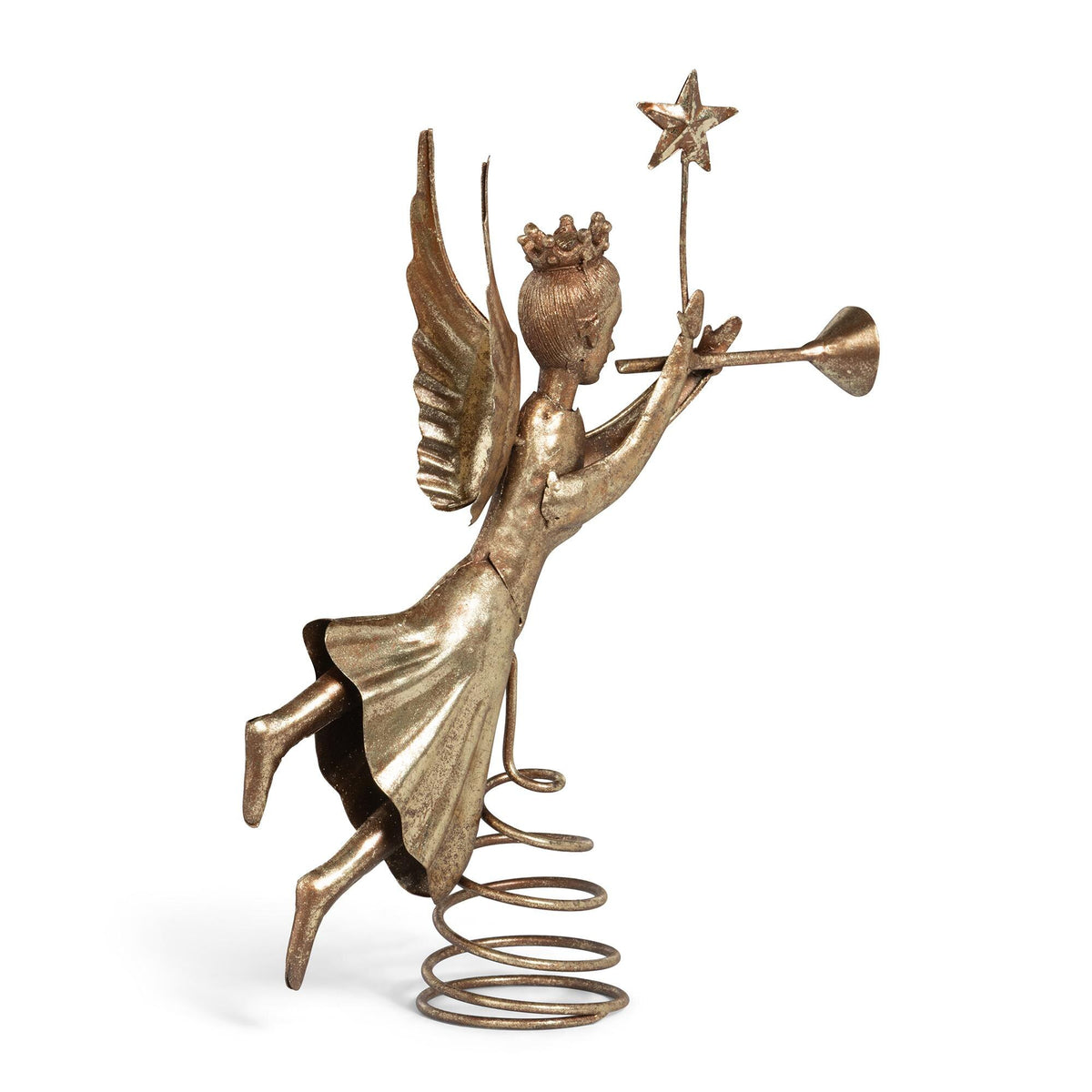 Iron Angel Tree Topper, 12.5"H