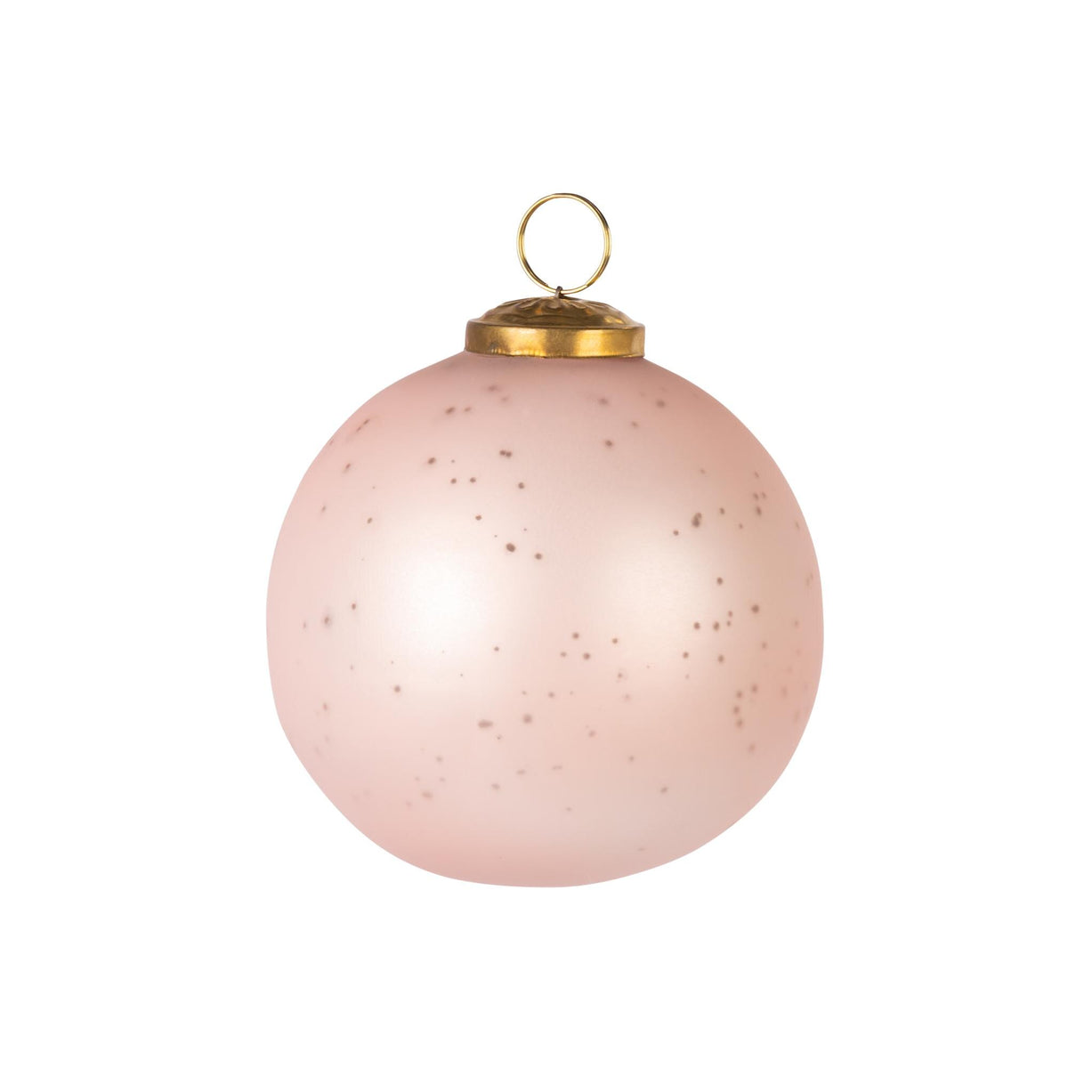 4" Matte Pink Glass Ornament