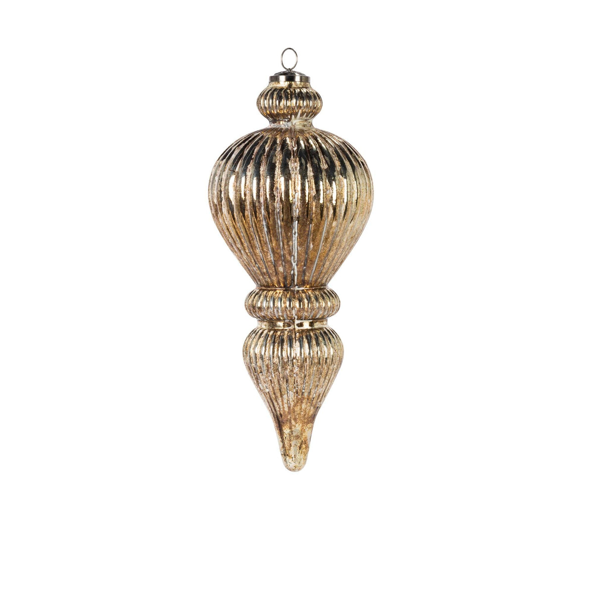 16"H Gold Glass Finial Ornament