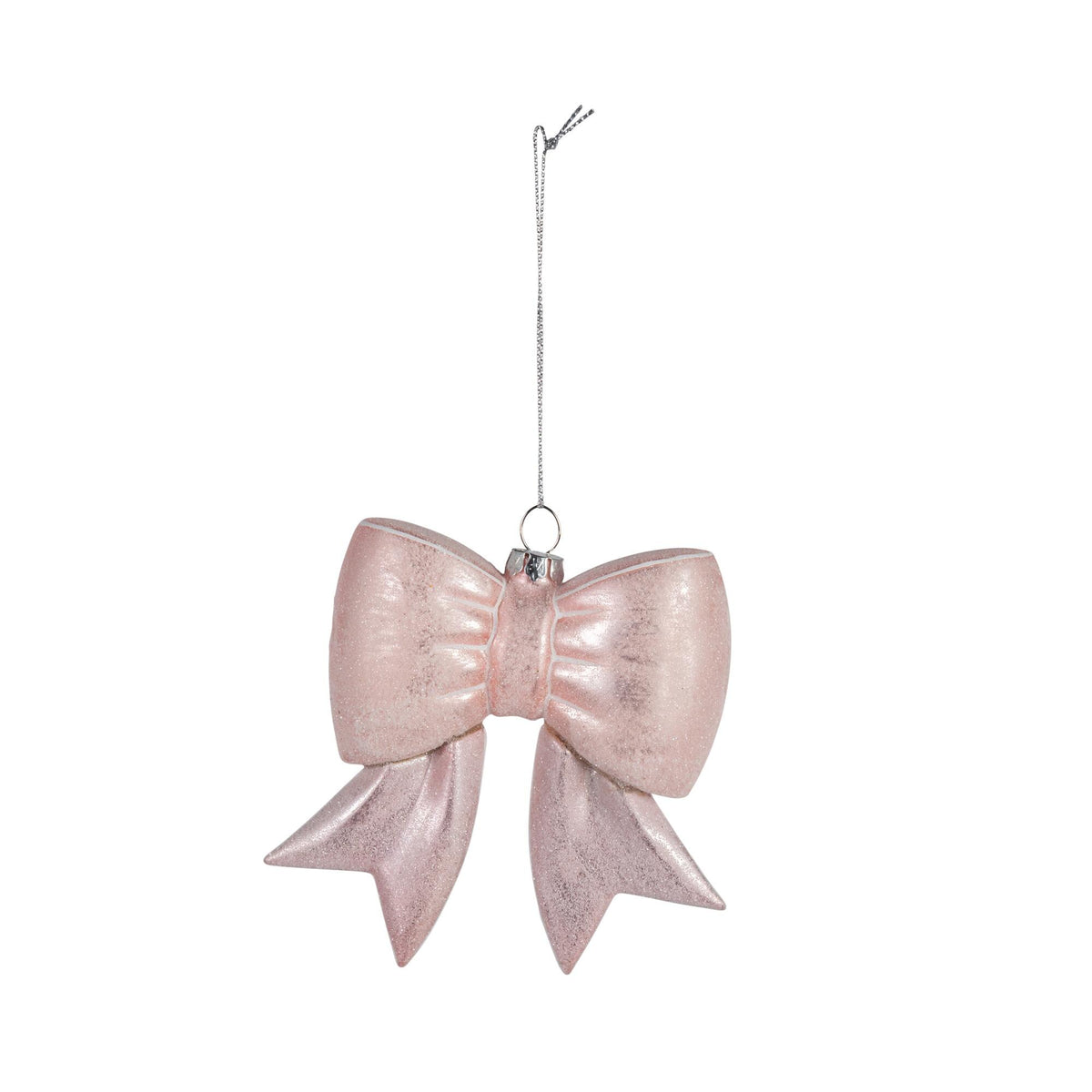 4"H Glass Bow Ornament, 2 Asst