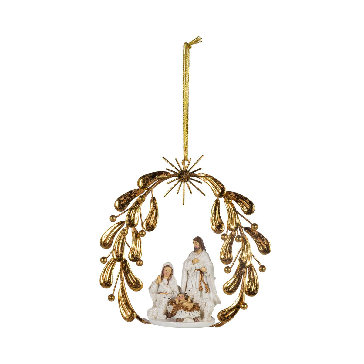 6"H Resin Nativity Scene Ornament