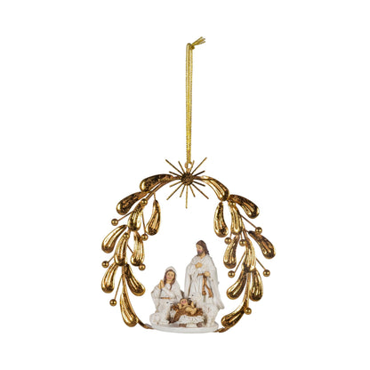 6"H Resin Nativity Scene Ornament