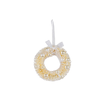 4" Sisal Wreath Ornaments, Set of 2
