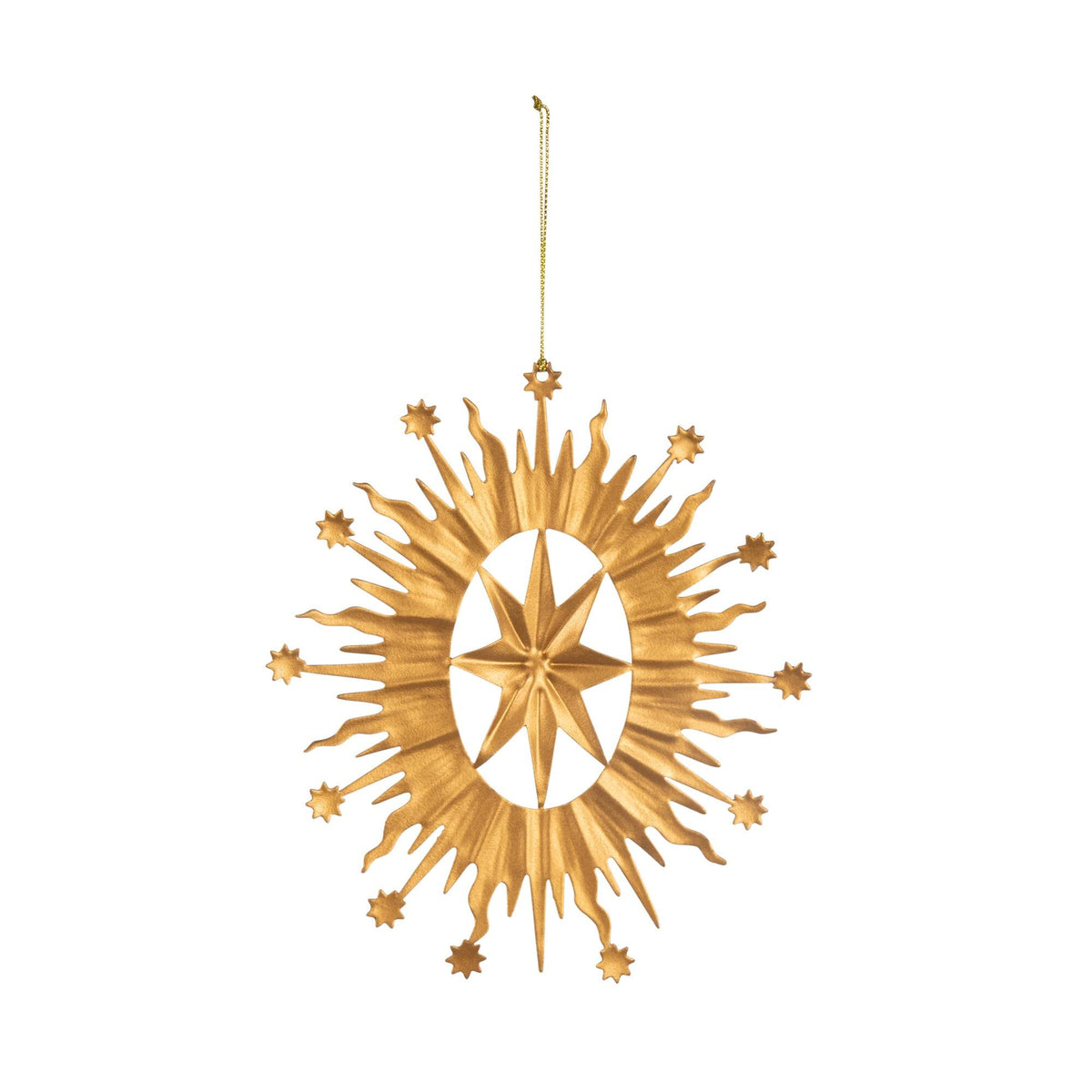 7"H Metal Star of Bethlehem Ornament