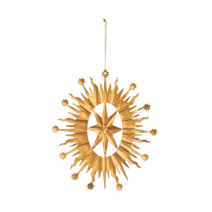 7"H Metal Star of Bethlehem Ornament