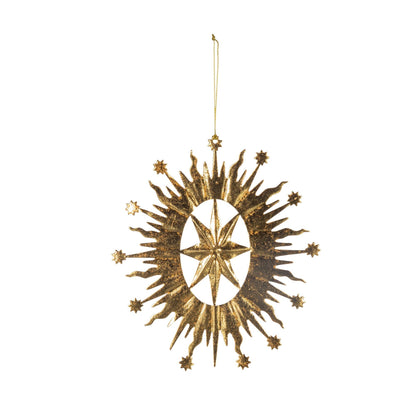 7"H Metal Star of Bethlehem Ornament