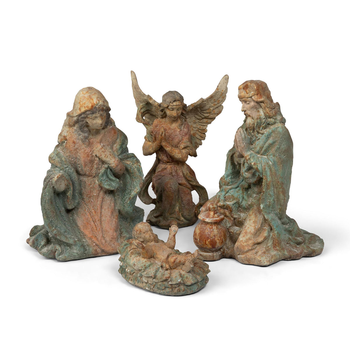 Painted Resin Nativity Figures, 5.91"H, Set of 4