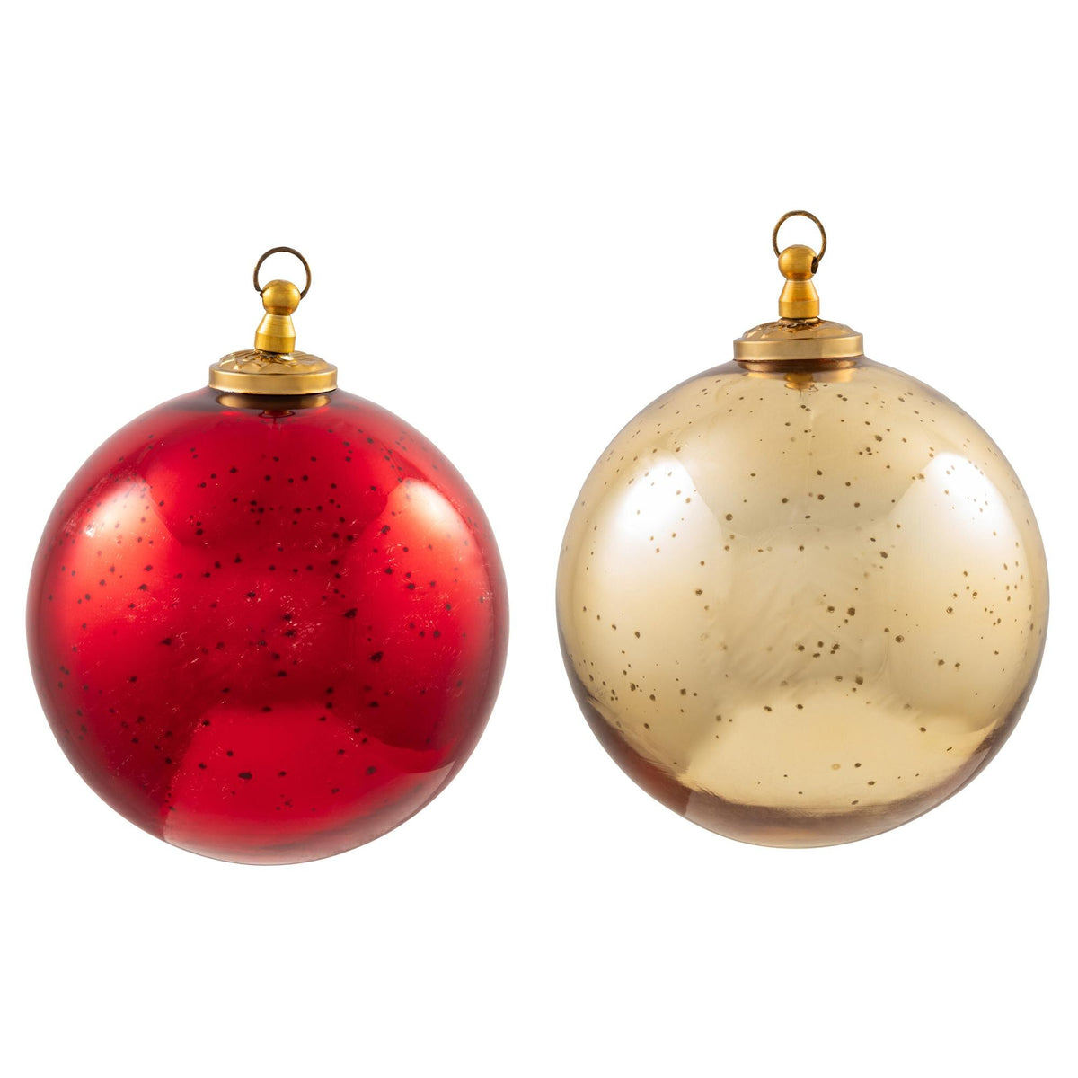 6" Glass Ornament, Boxed Set of 2