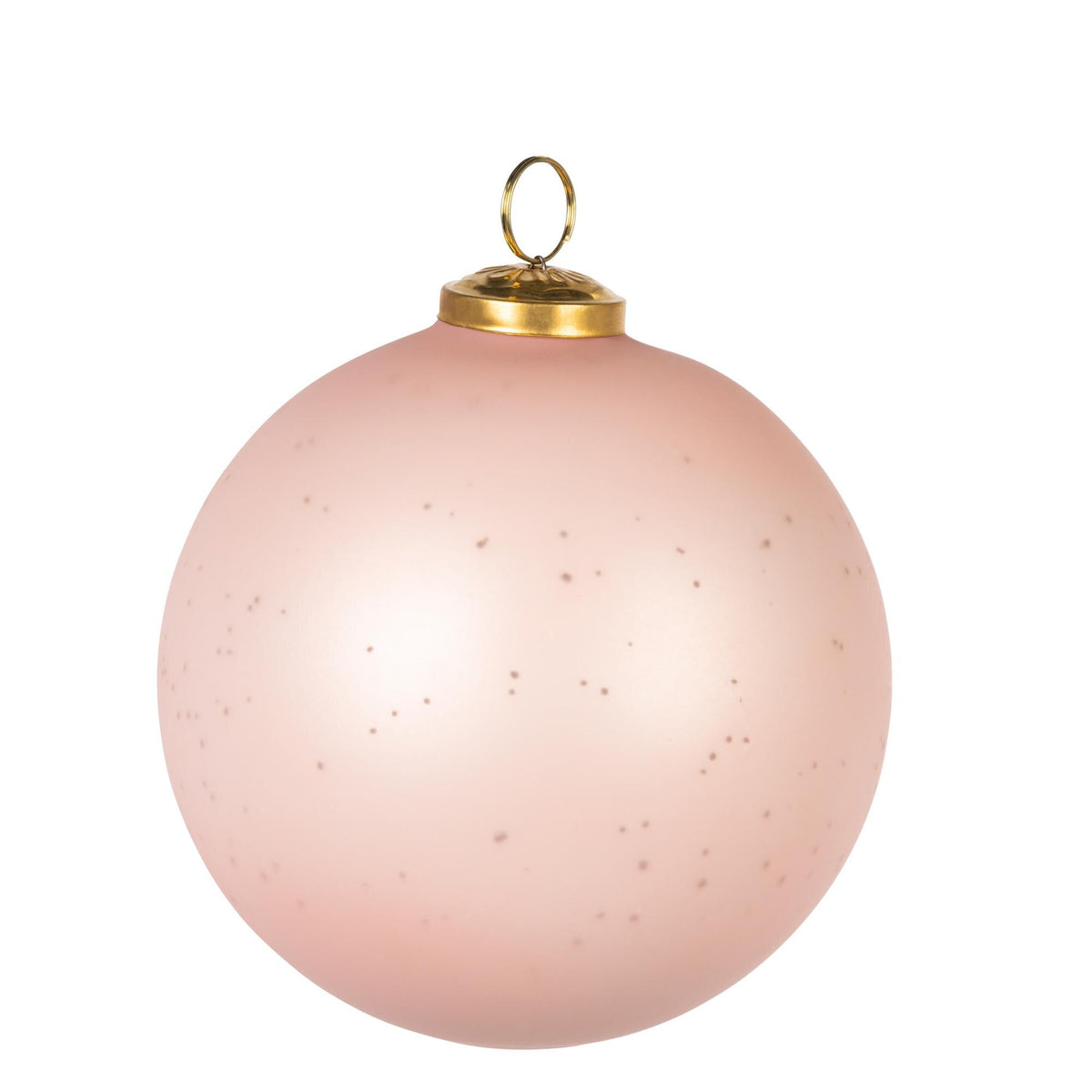 5" Matte Pink Glass Ornament