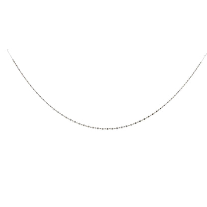 Boxed Silver Pewter and Glass Bead Garland, 72"L