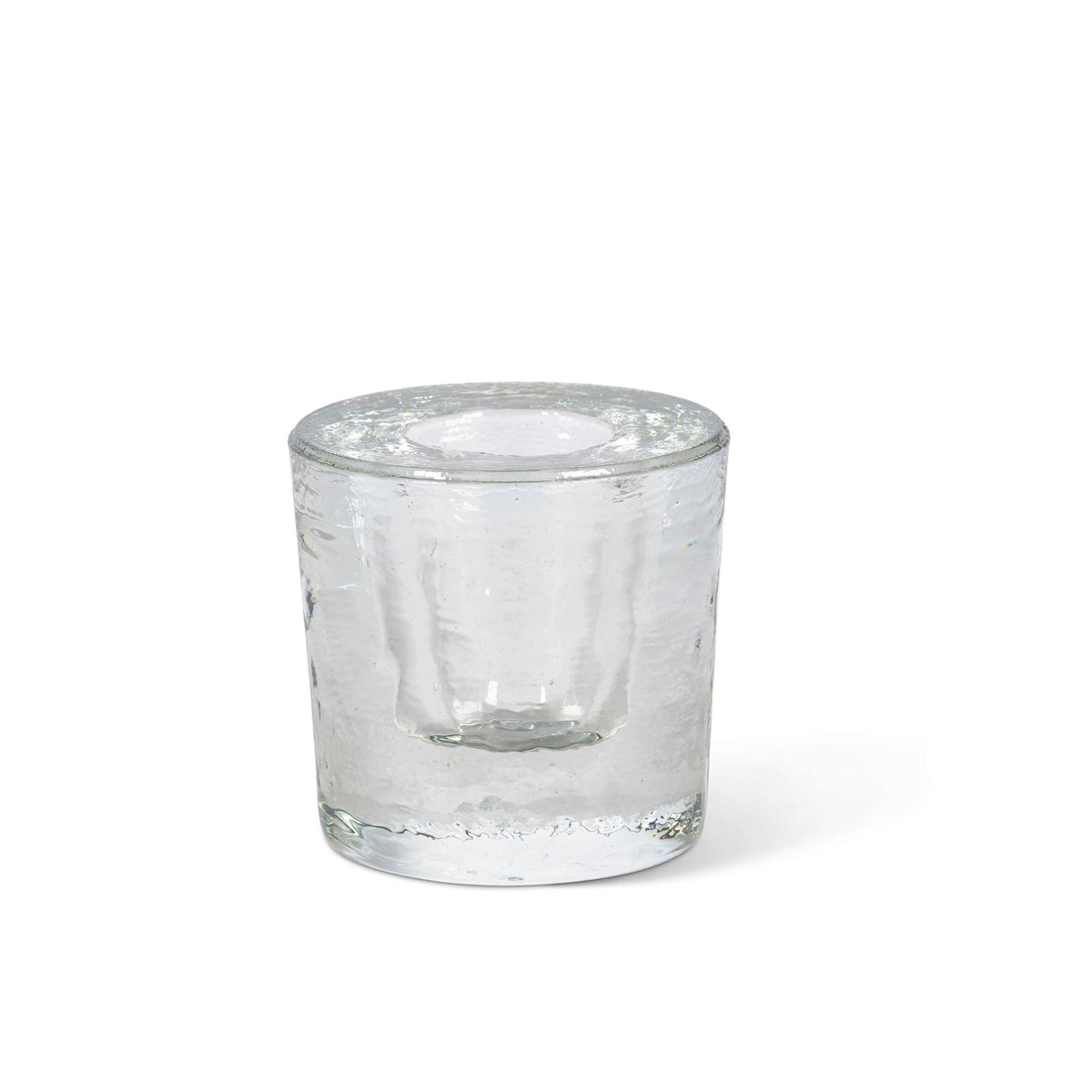 Glass Tabletop Candle Holder, Set of 2, 2.25"H