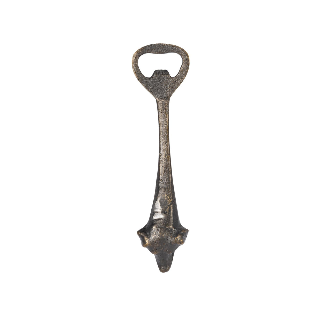 Blackened Brass Dog Bottle Opener, 5.5"L