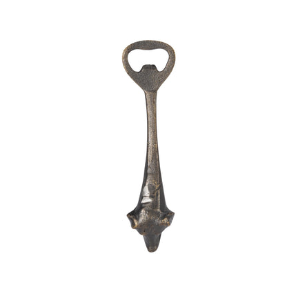 Blackened Brass Dog Bottle Opener, 5.5"L