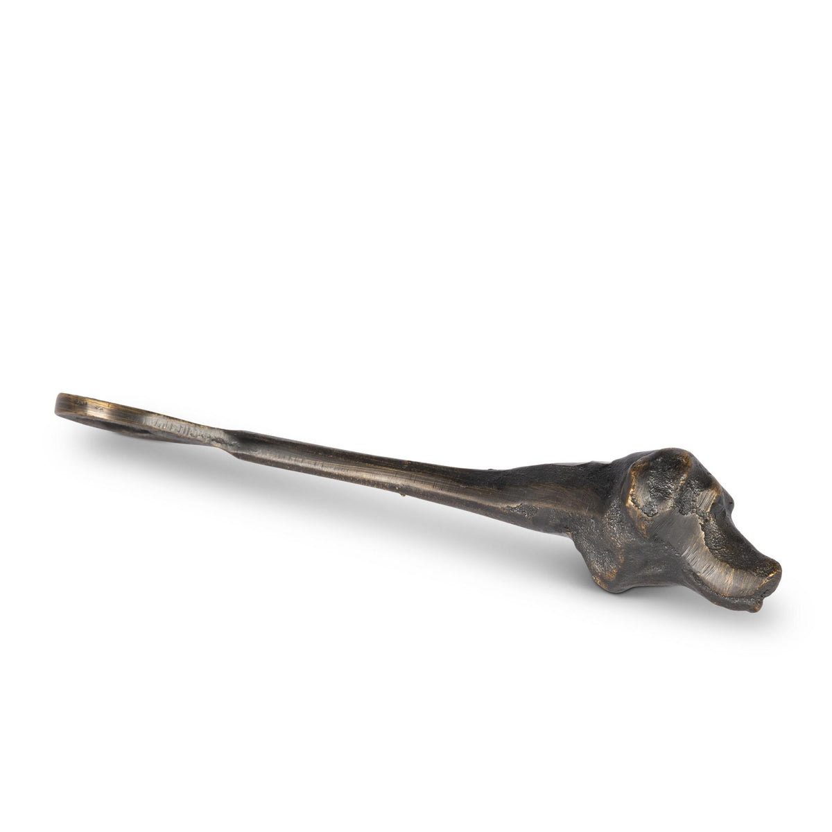 Blackened Brass Dog Bottle Opener, 5.5"L