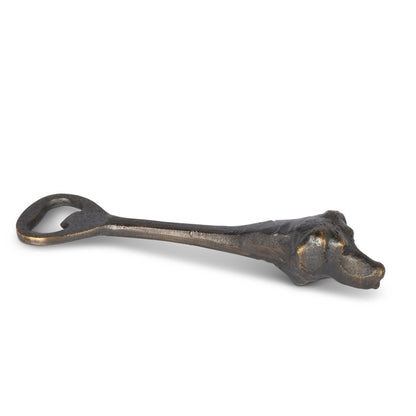 Blackened Brass Dog Bottle Opener, 5.5"L