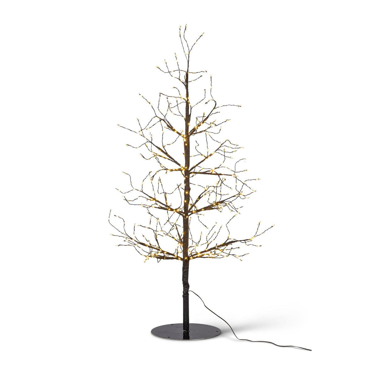 Black Wrapped Twinkling Lights Slim Tree, 3'H