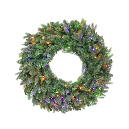 Montana Spruce Wreath, Multi Function w/ Soft Twinkle, 30"