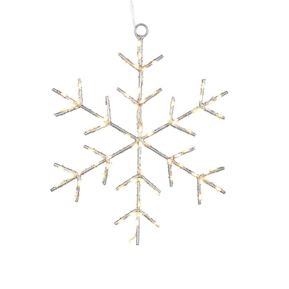 LED Snowflake with Twinkle Lights, 8"D