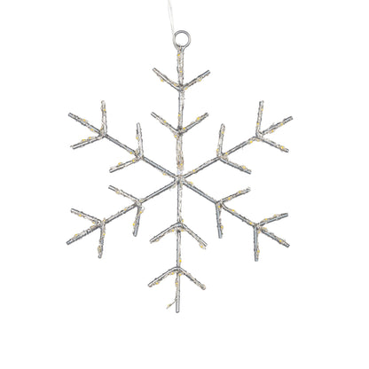 LED Snowflake with Twinkle Lights, 8"D