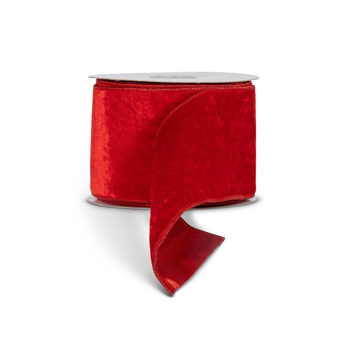 Red Velvet Ribbon with Gold Metallic Back, 10 Yard, 4"W