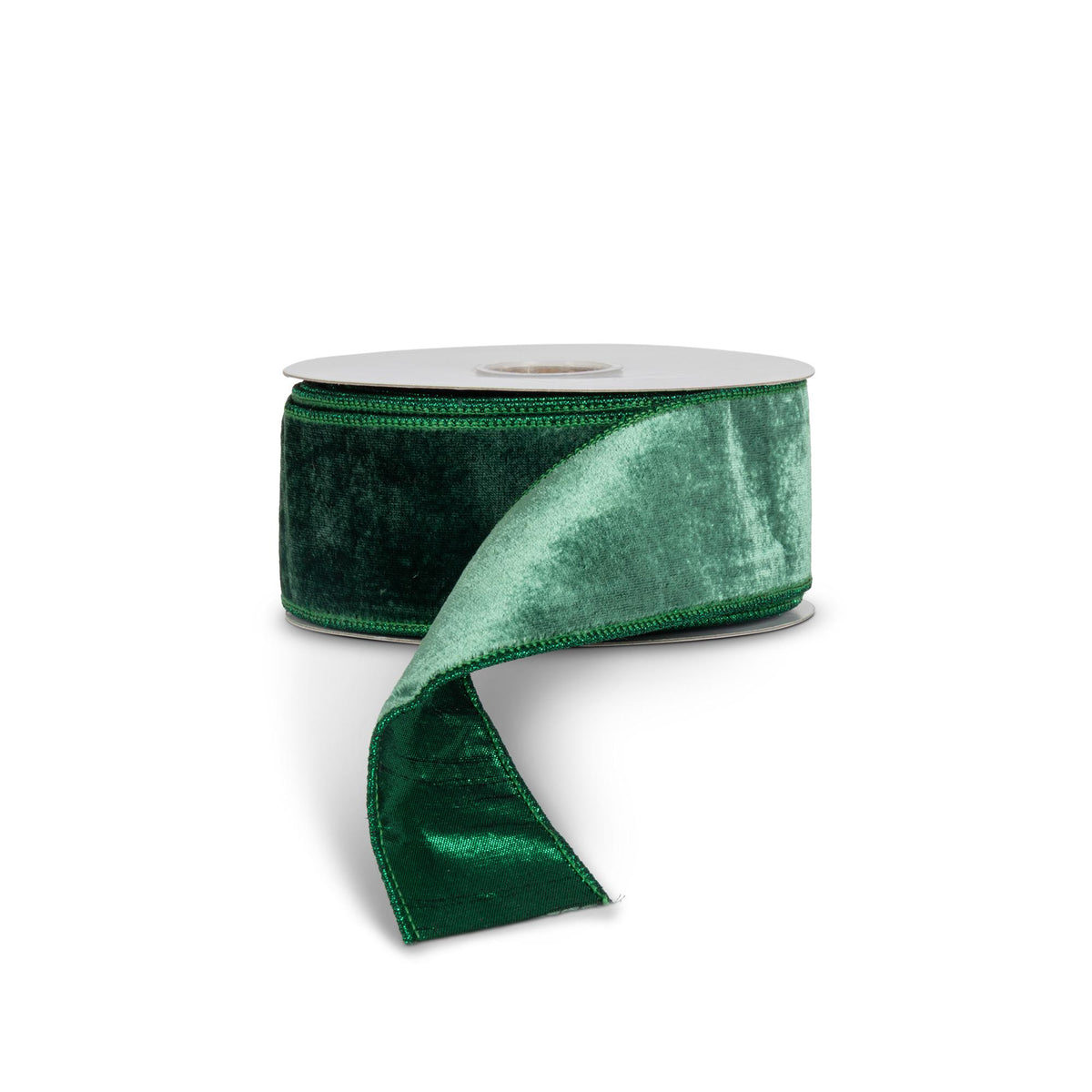 Green Velvet Ribbon, 10 Yards, 2.5"W