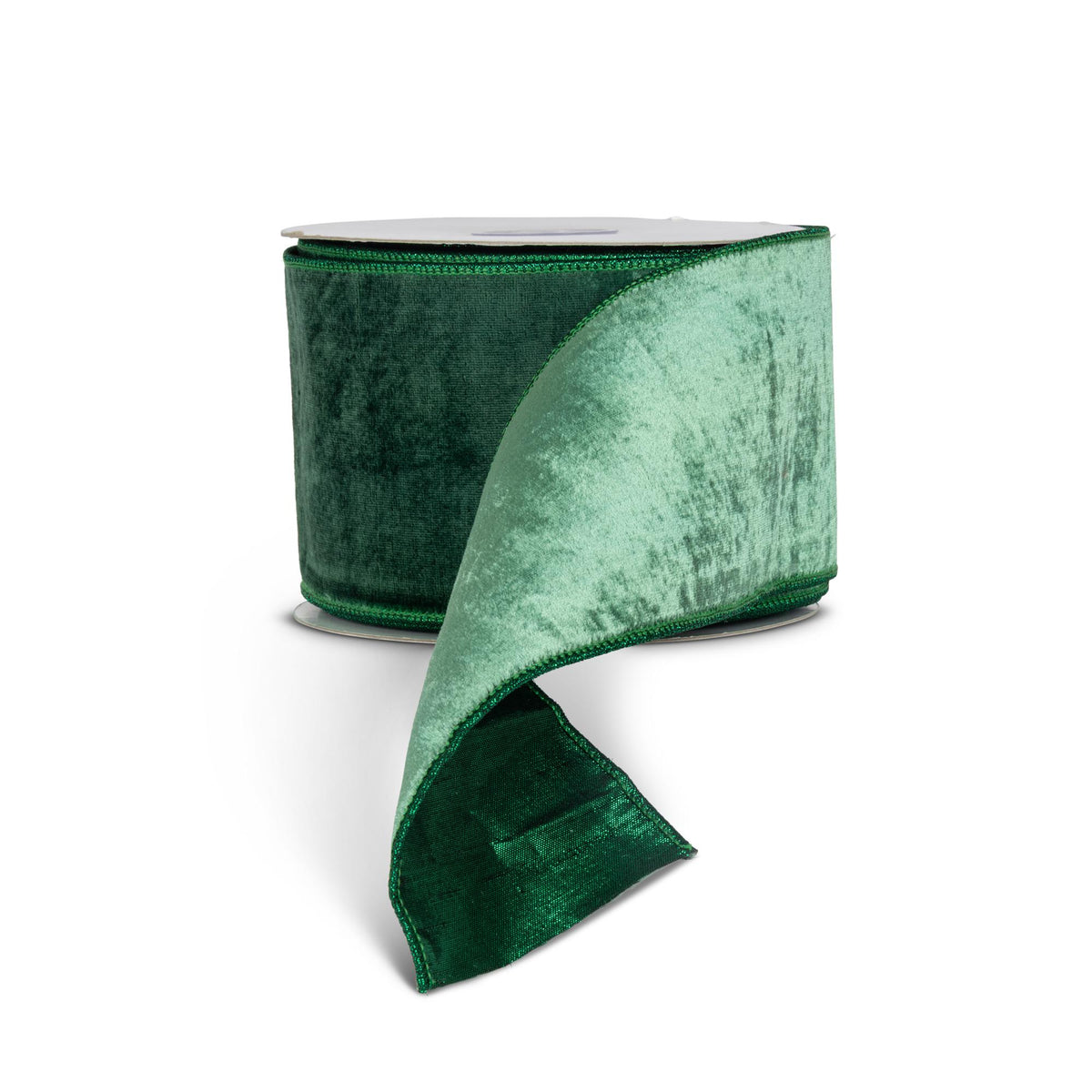 Green Velvet Ribbon, 10 Yards, 4"W