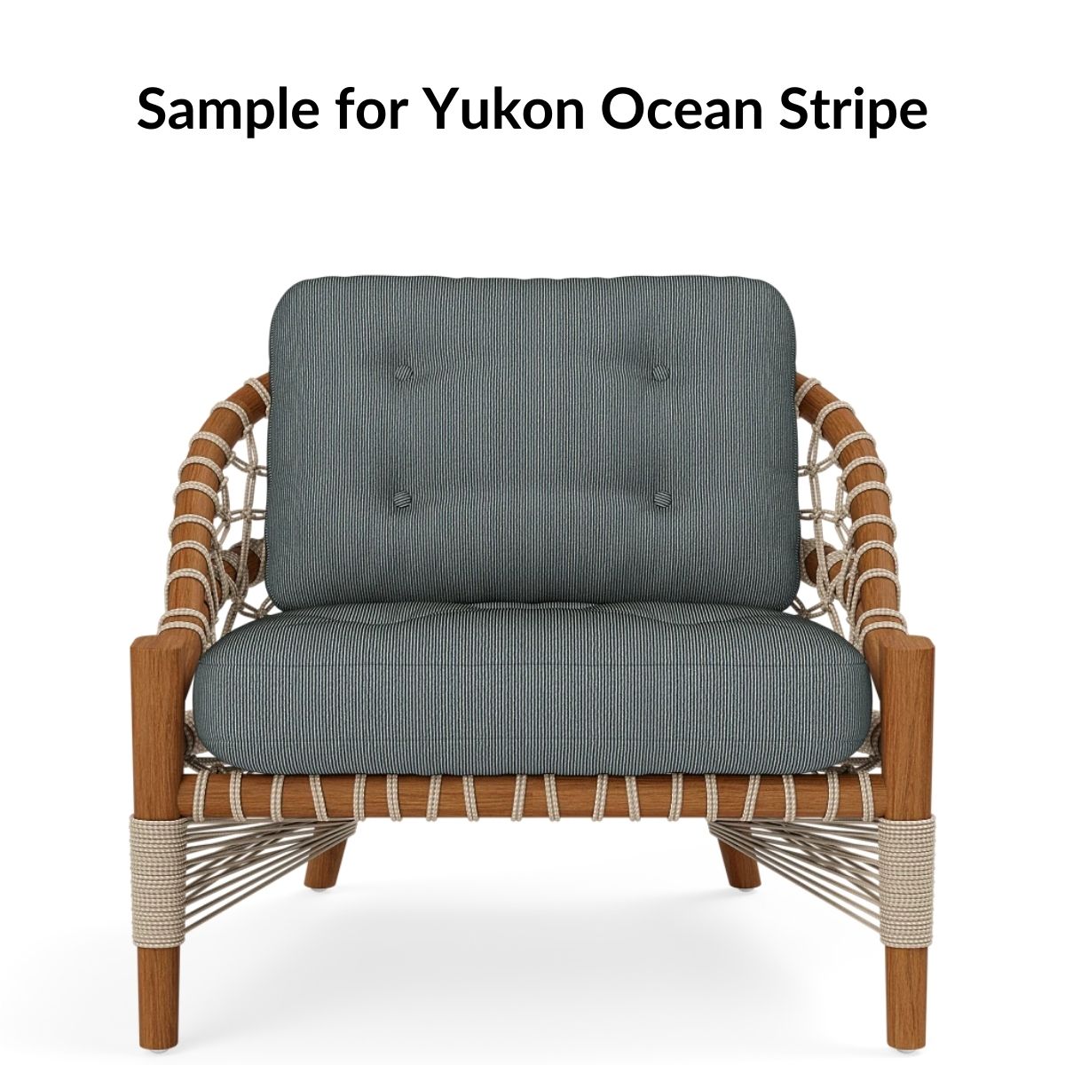 Balta XL Outdoor Lounge Chair Yukon Ocean Stripe Outdoor Performance Velvet