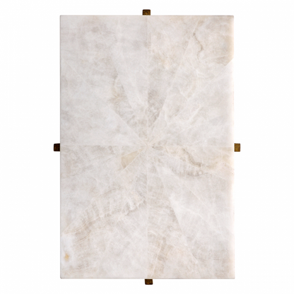 Agatha Rectangle Side Table Antiqued Gold