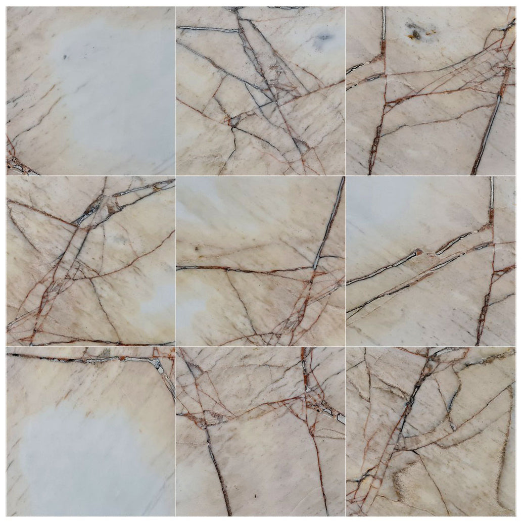 Agora Gold White Exotic Marble Polished Floor and Wall Tile - Large Format - Livfloors Collection