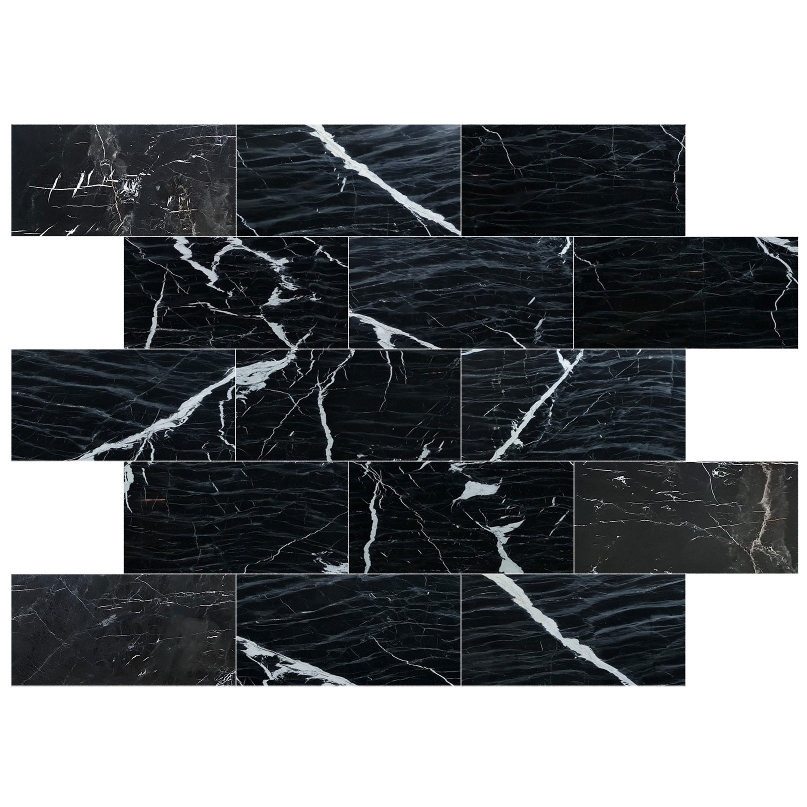 Alexandrette Black Marble Polished Floor and Wall Tile - Large Format -  Livfloors Collection - Marble / Polished / 24\, image size:1614x1614